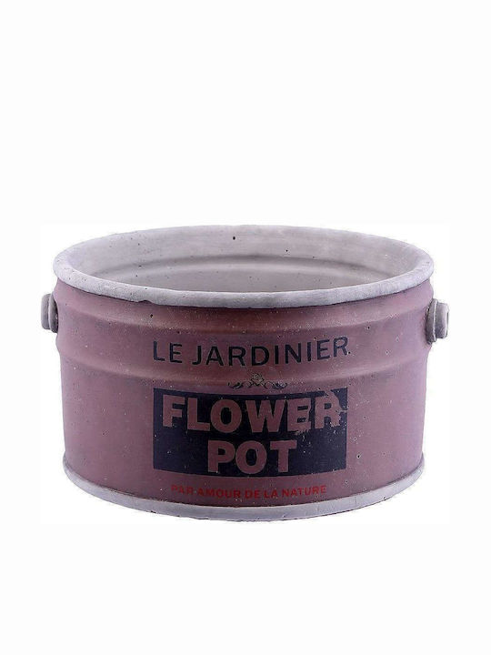 Espiel Paint Bucket Planter Metal Purple 24x23x13.5cm.