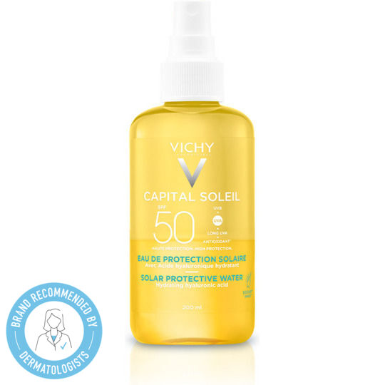 Vichy Capital Soleil Loțiune Hidratantă de Protecție Solară Rezistentă la Apă pentru Corp SPF50 Spray 200ml