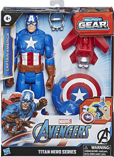 Action Figure Titan Hero Innovation Captain America Marvel Avengers Captain America for 4+ years old Years 30cm.