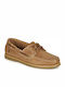 Navigator Men's Leather Boat Shoes Tabac Brown