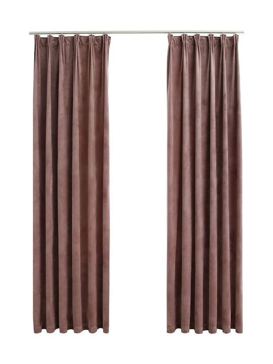 vidaXL Curtain with Pencil Pleat Pink Antique 140x245cm