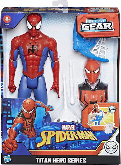 Action Figure Titan Hero Innovation Spider-Man Blast Gear Marvel Avengers Spider-Man for 4+ years old Years 30cm.
