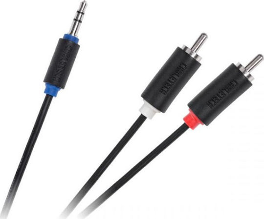 Cabletech Καλώδιο Ήχου 3.5mm male - RCA male Μαύρο 5m 10503-103