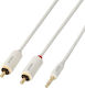 Prolink 3.5mm male - RCA female Cable White 1.5m (MP147)