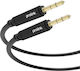 Prolink Prolink 3.5mm Jack Cable - 3.5mm Male to 3.5mm Male Black Length 1.5m with Gold Plated Terminals HMM105-0150