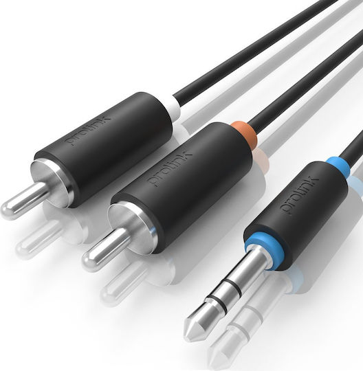 Prolink 3.5mm Male To RCA Male Audio Cable Black 3m PB103-0300