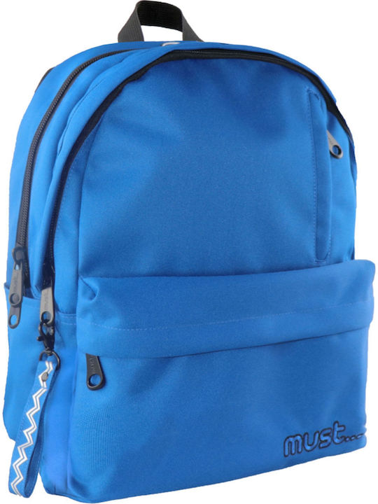 Must Monochrome Rpet Double Blue School Bag Backpack Junior High-High School in Blue color 25lt