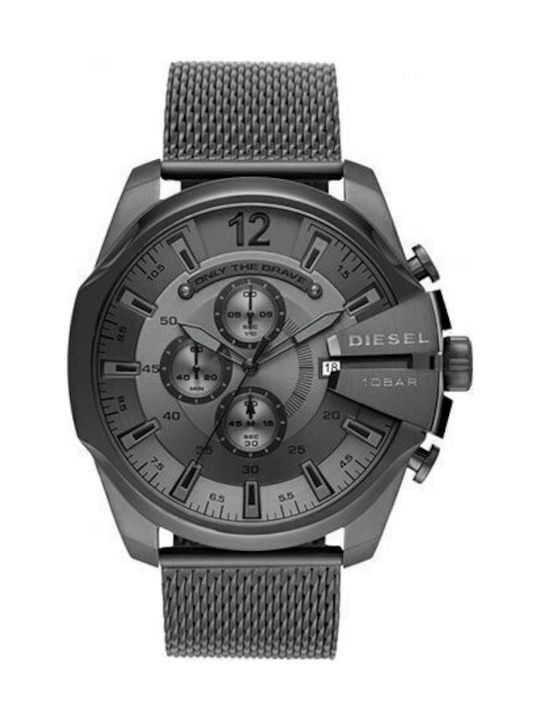 Diesel Chief Watch Chronograph Battery with Gray Metal Bracelet
