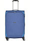 Travelite Nida Medium Fabric Blue Suitcase with 4 Wheels Height 67cm