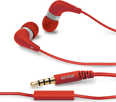 Acme Groovy HE15 In-ear Handsfree με Βύσμα 3.5mm Κόκκινο