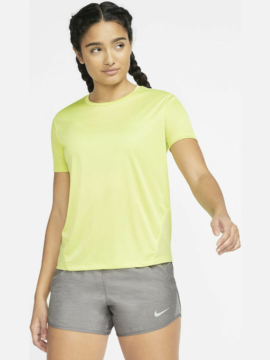 Nike Miler Women's Athletic T-shirt Dri-Fit Yellow