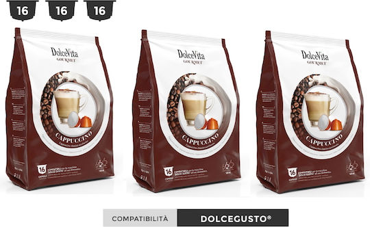 Dolce Vita Капсули Cappuccino Съвместими с машина Dolce Gusto 48капси