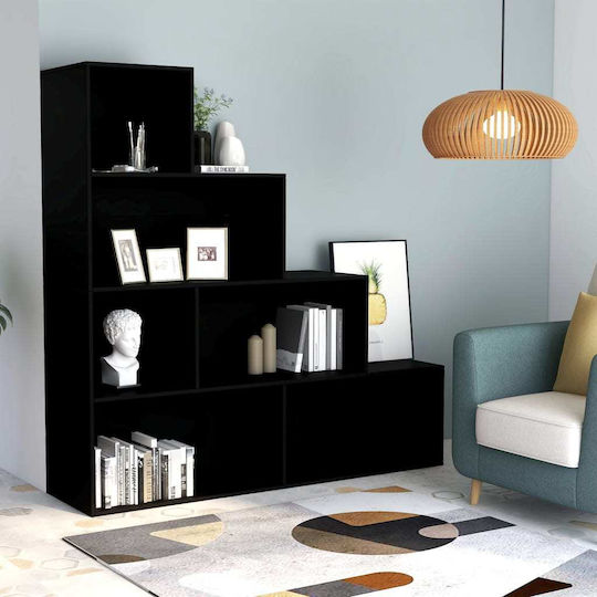 Bibliothek Schwarz 155x24x160cm