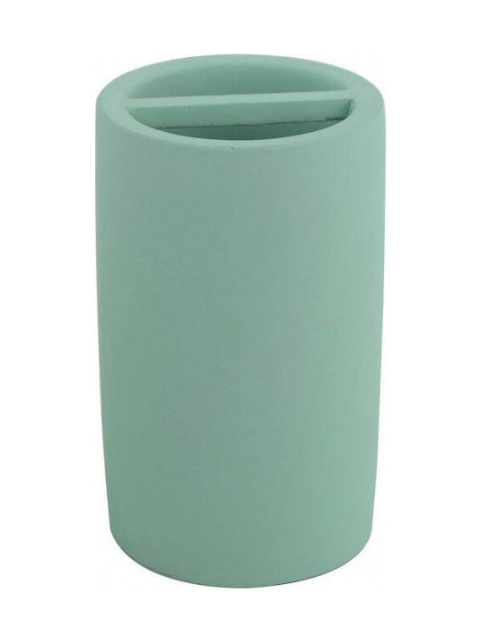 Marva Toothbrush Holder Cement Cup Holder Concrete Green