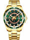 Curren Men's Watch 50mm Battery with Gold Metal Bracelet