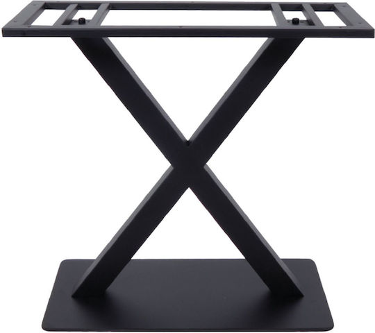 Woodwell Ferro Tischständer aus Metall in Schwarz Farbe 70x40x72cm
