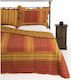 Silk Fashion 8013 Module Cuvertură Single Bumbac Portocaliu 160x220cm 2buc