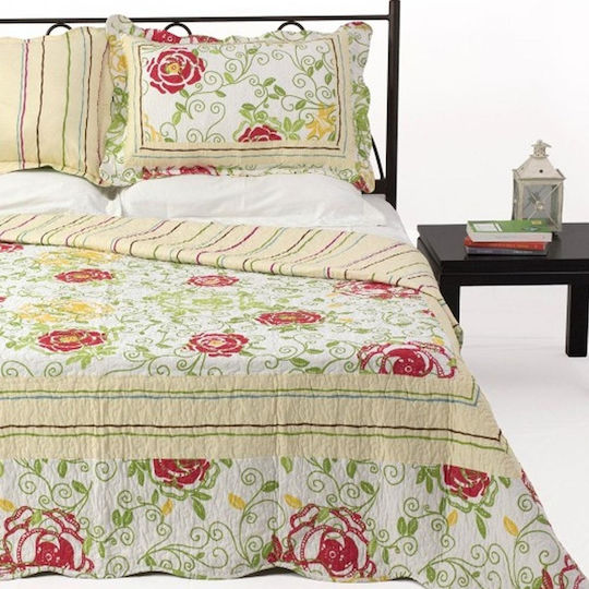 Silk Fashion 9142 Elektrische Gitarren Tagesdecke Einzelbett Baumwolle Beige 160x220cm 2Stück