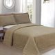 Silk Fashion Stonewashed Set Coverlet Queen Size Cotton Coffee 220x240cm 3pcs