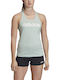 Adidas Essentials Linear Women's Athletic Cotton Blouse Sleeveless Green