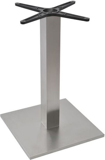 HomeMarkt Inox Stand de masă din Metal în Culoare Argintiu 45x45x72cm