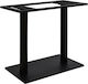 HomeMarkt Collapsible Metallic Table Stand Adjustable Black 40x70x72cm