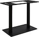 HomeMarkt Folding Table Stand made of Metal with Regulator in Black Color 40x70x72cm