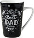 Dutch Rose Best Dad XL Κούπα από Πορσελάνη σε Διάφορα Σχέδια Μαύρη 430ml (Διάφορα Σχέδια)