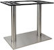 HomeMarkt Inox Table Stand made of Metal in Silver Color 40x70x72cm