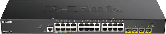 D-Link DGS-1250-28X Managed L2 Switch with 24 Gigabit (1Gbps) Ethernet Ports and 4 SFP Ports