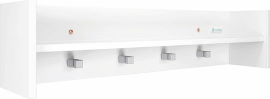 Casababy Wooden Kids Wall Hanger with Shelf 85x18x20cm
