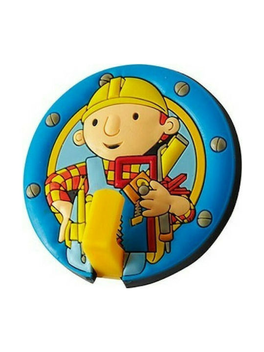 Viobrass Plastic Kids Wall Mounted Hanger with One Hook Bob Polychrome 7x7x2.2cm