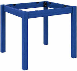 Woodwell Table Stand Wooden Blue 65x65x73cm Woodwell Table Stand Wooden Blue 65x65x73cm