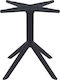 Siesta Exclusive Sky Tischständer aus Polypropylen Black 107 80x80x73cm