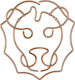Metaltex Safari Lion Kinder Wandhaken Mehrfachhaken Wandmontiert Metallisch Rose Gold 30x27cm 1Stück
