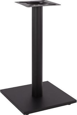 HomeMarkt Βάση Τραπεζιού από Μέταλλο με Ρεγουλατόρο σε Μαύρο Χρώμα 40x40x72cm