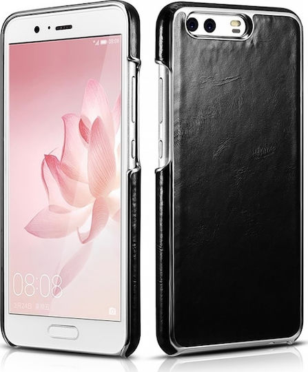 Xoomz Real Leather Back Cover Δερμάτινο Μαύρο (Huawei P10)
