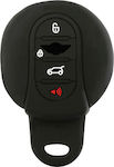 Silicone Car Key Cover Case Type-1 with 4 Buttons for Mini Cooper Black NG-