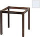 Woodwell Стойка за маса Дърво в Бял Цвят 70x70x73см