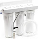 QWaterFilters 3-Stage Under Sink / Central Supply Water Filter System UC3 with Faucet , 1/4'' Inlet/Outlet,