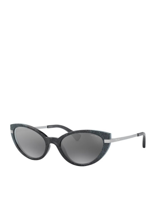 Ralph Lauren Damen Sonnenbrille mit Schwarz Gestell und Schwarz Spiegel Linse PH5266 58406G