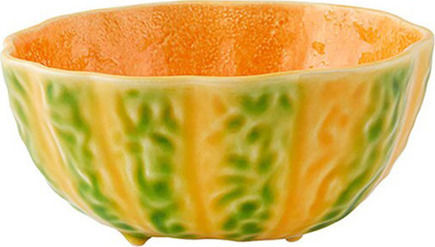 Bordallo Pinheiro Pumpkin Ceramic Salad Bowl Orange 16x16.2x7.8cm