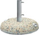 Homeplus Schirmständer aus Beton in Beige Farbe 65x65cm