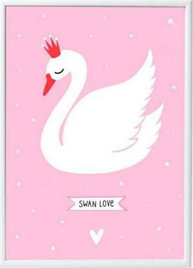 A Little Lovely Company Παιδική Αφίσα Swan 70x50εκ.