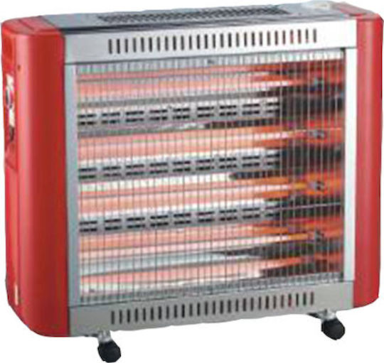 Silver QT82-A Heizung Quarz mit Thermostat und Lüfter 2800W Rot