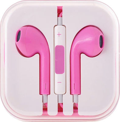 Mega Bass Earbuds Handsfree with 3.5mm Connector Pink