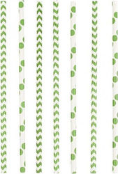 Amscan Straw Paper Green M 24pcs