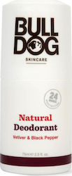 Bulldog Skincare Natural Deodorant Black Pepper & Vetiver 24h Roll-On 75ml