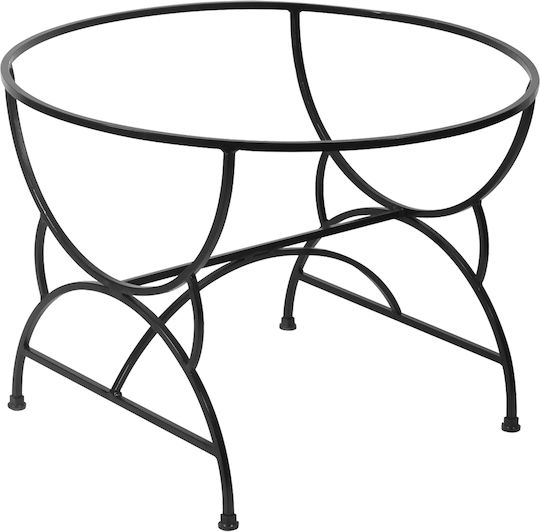 Lianos 3757 Table Stand made of Metal Agalvanist 120x120x73cm