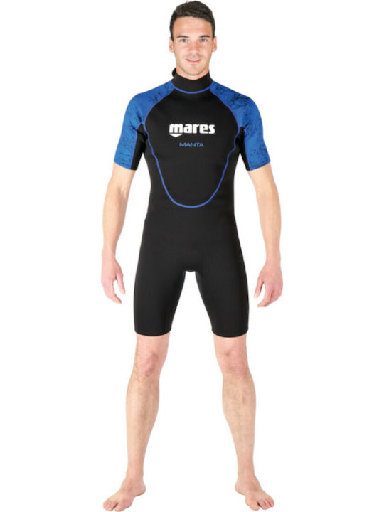 Mares Manta Playsuit Wetsuit Double-Lined with Zip Black / Blue 2.2mm